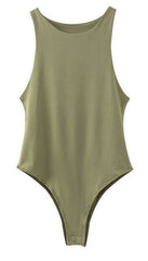 Green casual bodysuit